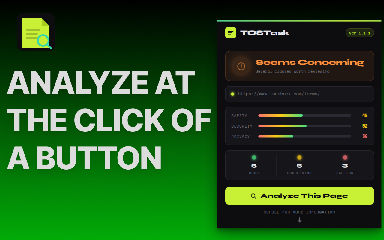 Analyze at the click of a button