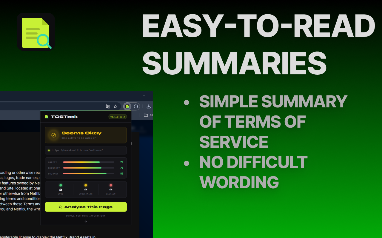 Easy to read summaries